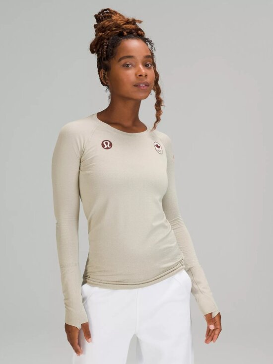 lululemon athletica Tops - Lululemon Women's Team Canada Swiftly Tech Long Sleeve Shirt 2.0 - Beige